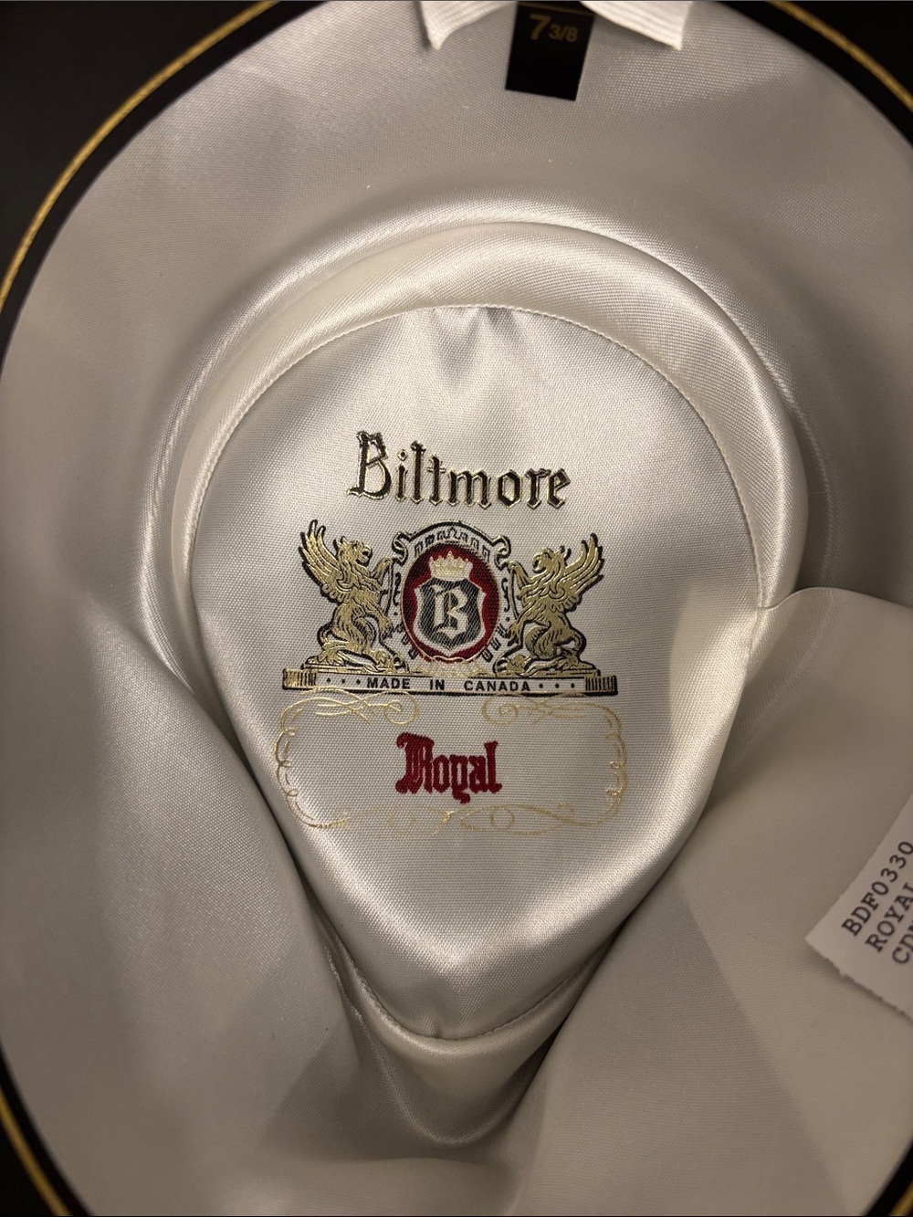 Biltmore Blue Black Wool Fedora with Grosgrain Band - Picture 7 of 8